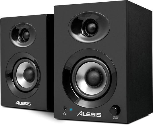 Alesis Elevate 3 MKII - Aktive Desktop-Studiolautsprecher für Heimstudios/Video