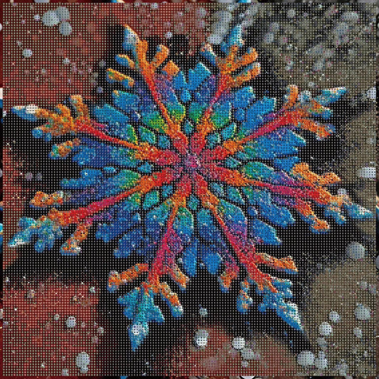 Diamond Painting "Eiskristall" 40x40 cm Deko Basteln Wanddeko Wohnungsdeko