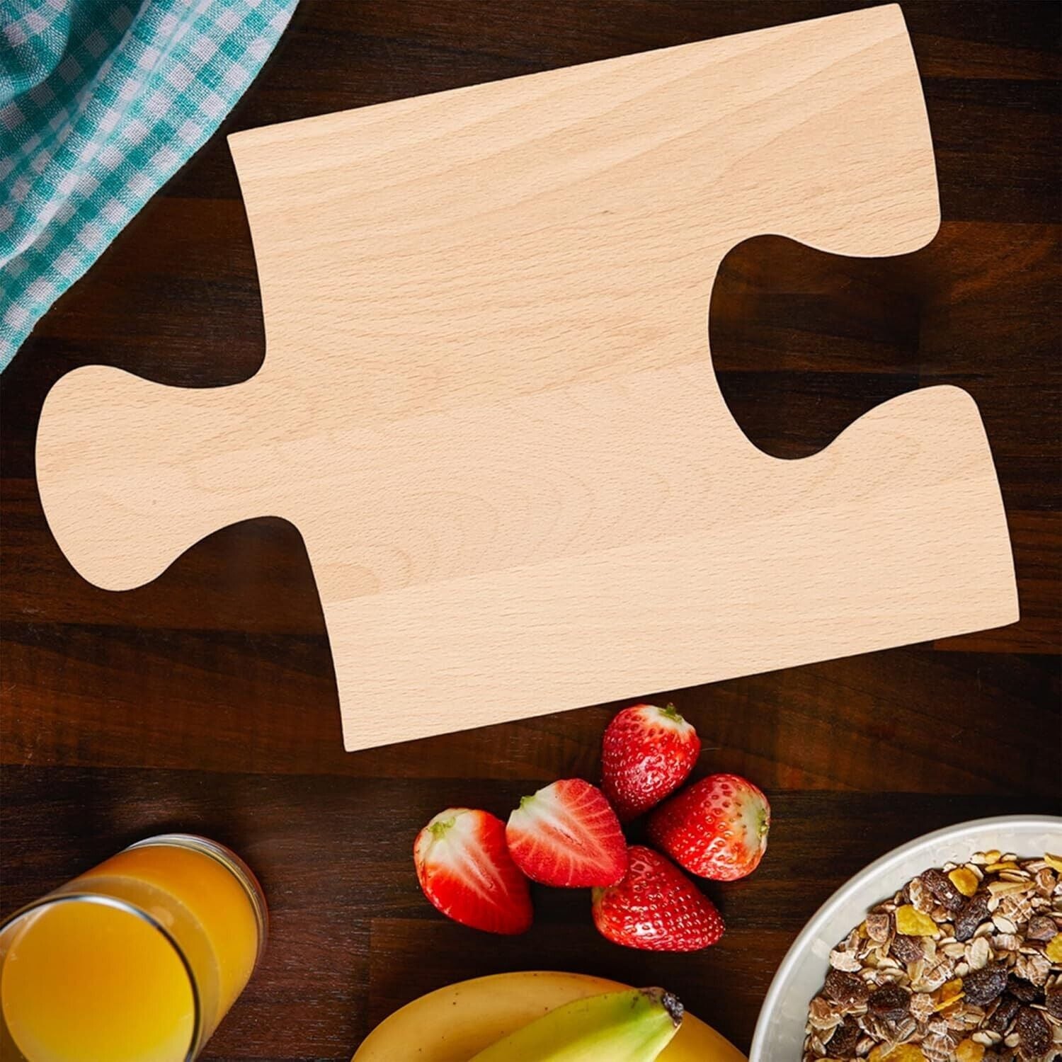 Puzzle Holzbrettchen, Puzzleboard Schneidebrett, Holz Küchenbrett, Puzzlebrett S