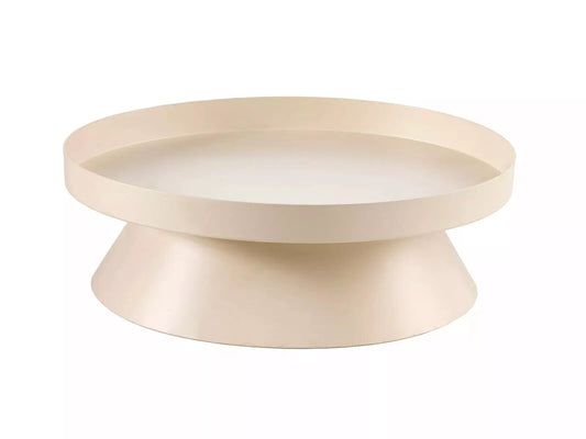 Kerzenplatte Candela Präsentierteller aus Metall cremefarben 35x12cm Deko