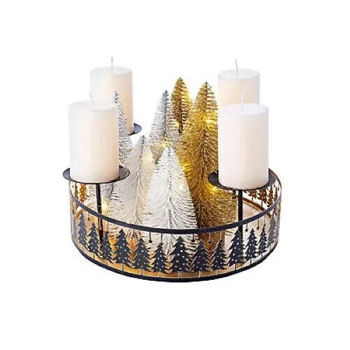 Kerzenkranz-Set "Golden Forest 12-teilig