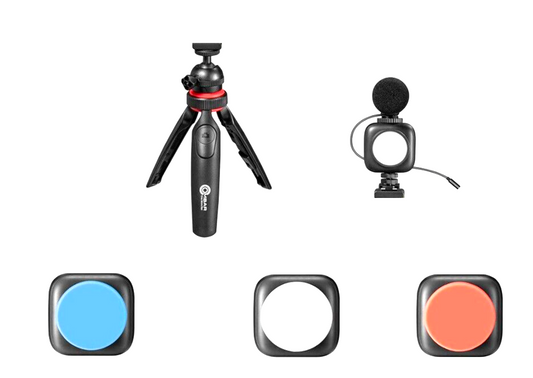 Vlogging Kit for iPhone, OMBAR YouTube Starter Vlog Kit for Beginners with 360° 