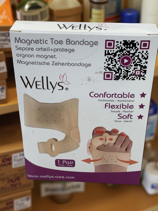 Zehenbandage, magnetisch