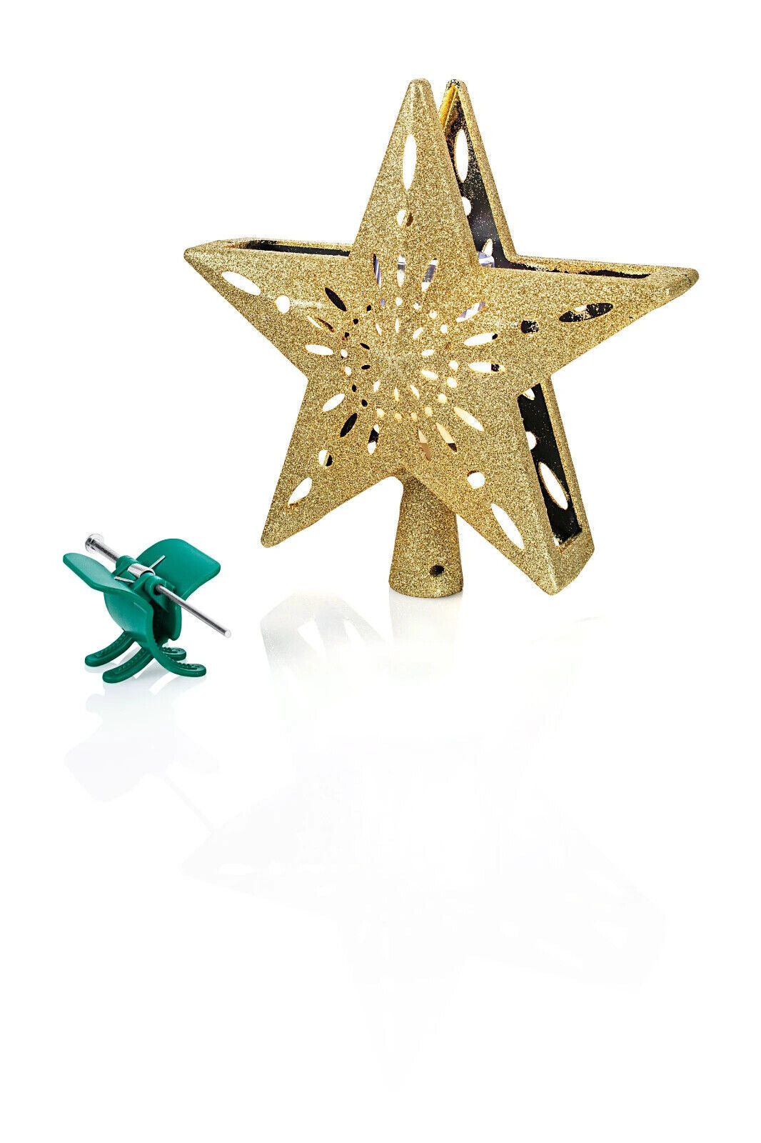 Baumspitze "Stern" mit LED-Projektor, Christbaum  Baumspitze mit LED-Projektor: