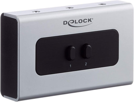 Delock Switch 2-port Klinke 3,5mm manuell bidirektional