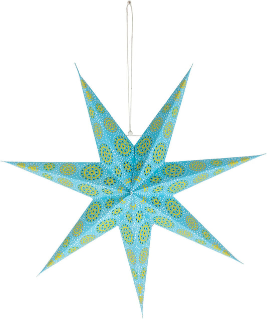 LED-Stern "Turquoise Shine" 60cm LED Advent Deko Weihnachten Dekoration