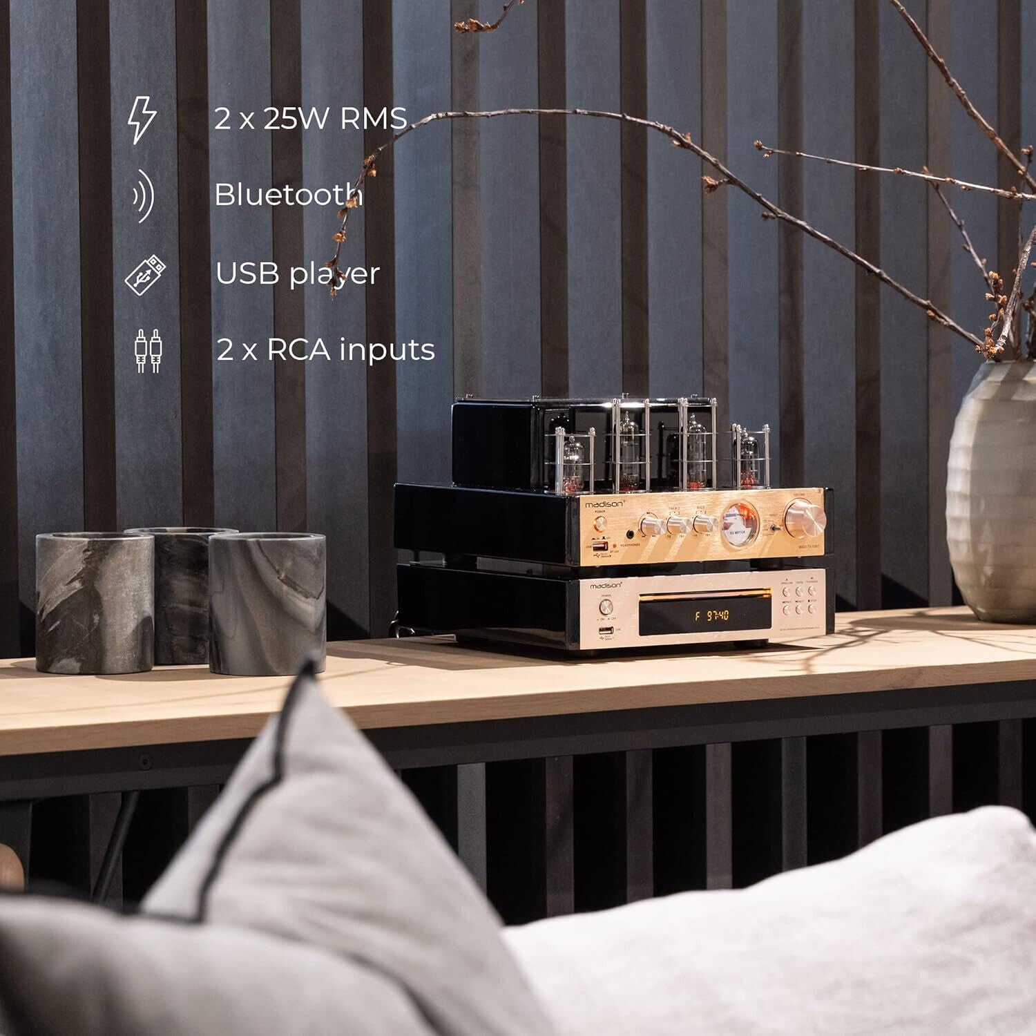 MADISON MAD-TA10BT STEREO RÖHRENVERSTÄRKER 2x25W