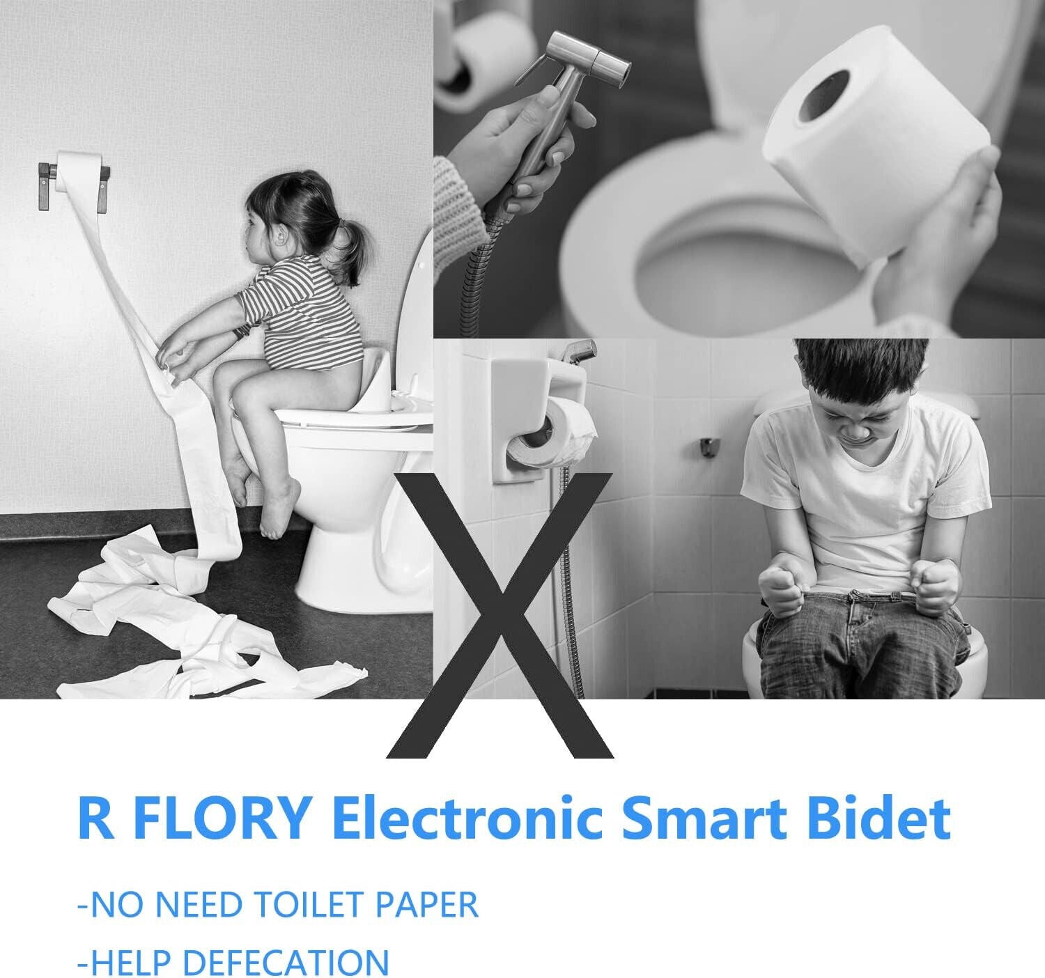 FLORY FDB300 Intelligenter Smart Bidet Toilettensitz, wc dusche umweltfreundlich