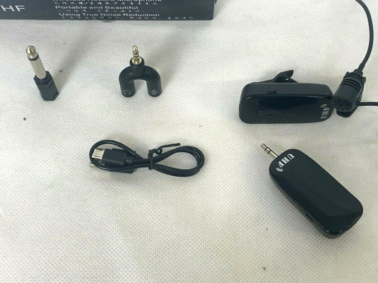 Wireless Mikrofon UHF 50 Kanäle - Ansteckmikrofon Kabellos Microphone mit Clip f
