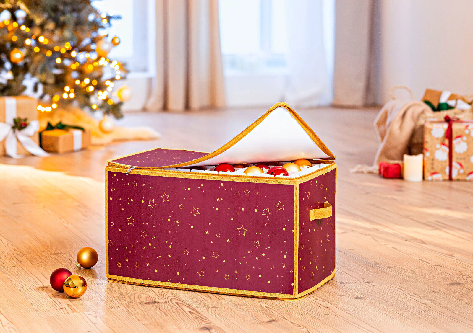 Weihnachtskugel-Organizer für 112 Kugeln Aufbewahrungstasche Christbaumkugeln