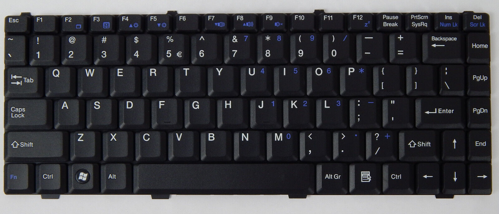 Laptop Tastatur Universal QWERTY Layout Laptoptastatur Notebook Einbau Tastatur
