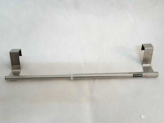 WENKO Tür-Handtuchstange Teleskop Edelstahl, Edelstahl rostfrei, 22-35 x 6 x 7 c
