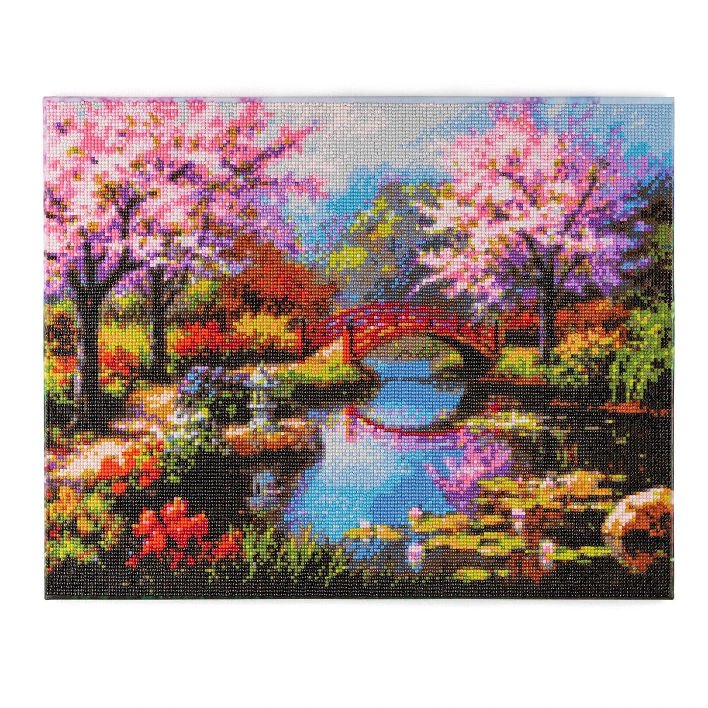 Diamond Painting "Brücke am See" 40 x 50 cm Deko Basteln Wanddeko Wohnungsdeko