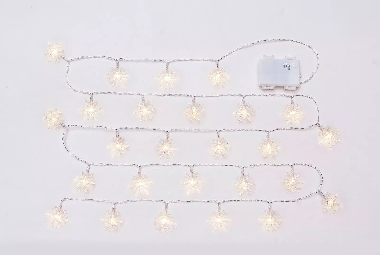 LED Lichterkette Eiskristalle 240cm Haus Garten Schneeflocken Lichter