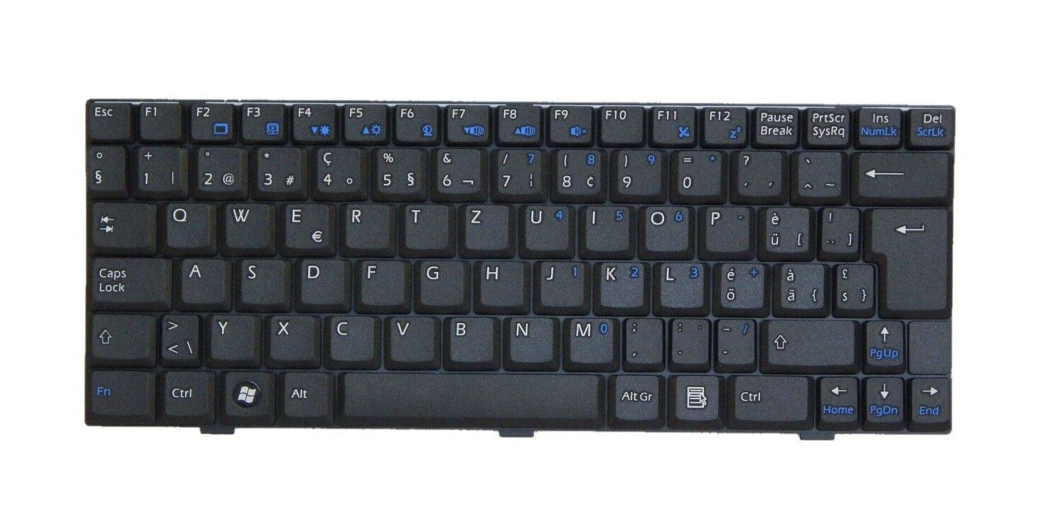 Laptop Tastatur Universal QWERTZ Layout Laptoptastatur Notebook Einbau Tastatur