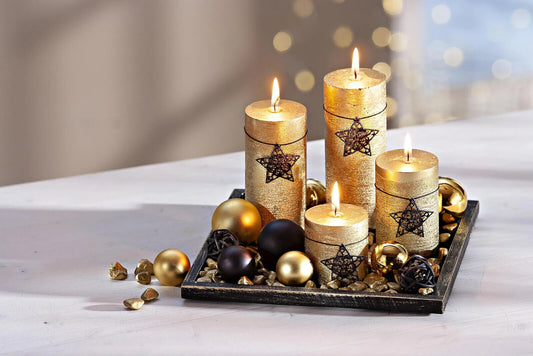 Kerzenset "Golden Christmas"