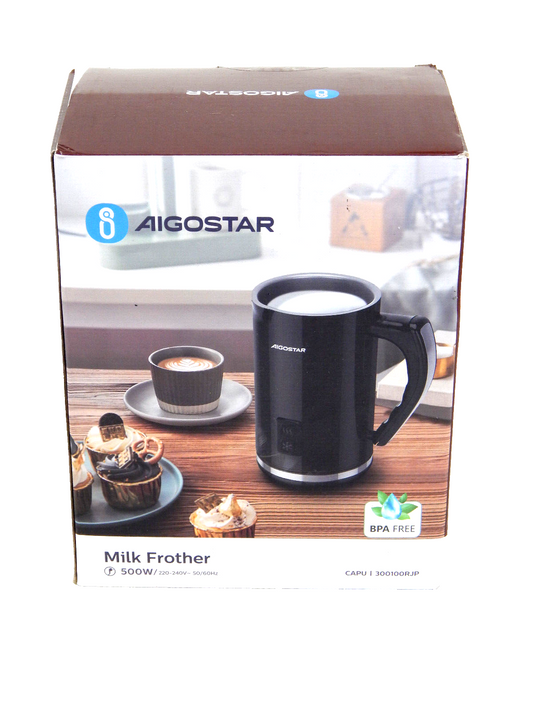 Aigostar Milchaufschäumer Elektrisch 500W 240ml, für heißer & kalter Milchschaum