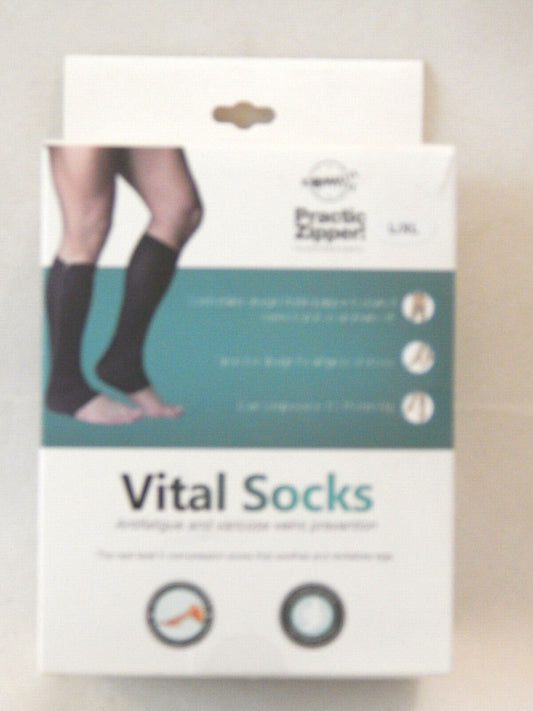 practic zipper 2paar vital socks Größe XXL/XXXL in Schwarz & Beige 