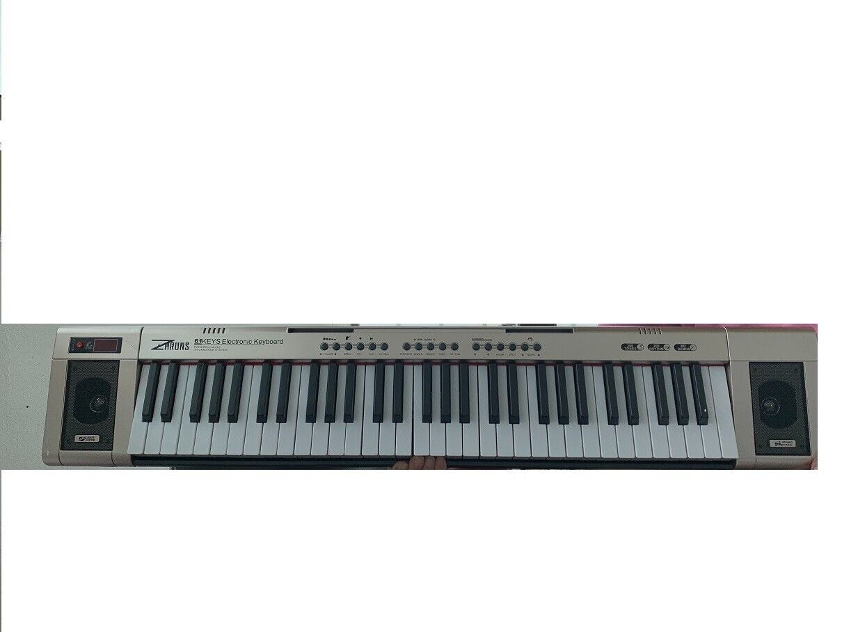 ZHRUNS Elektrisches Keyboard 61 Tasten & Noten Notenständer-Tragbares elektronis