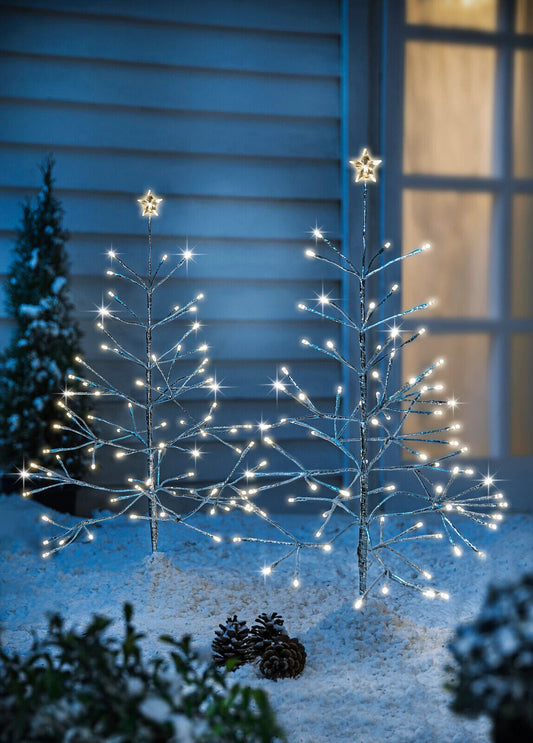 LED-Bäumchen "Lichterzauber" 160 LEDs, 2er-Set Gartendeko Dekoration Garten