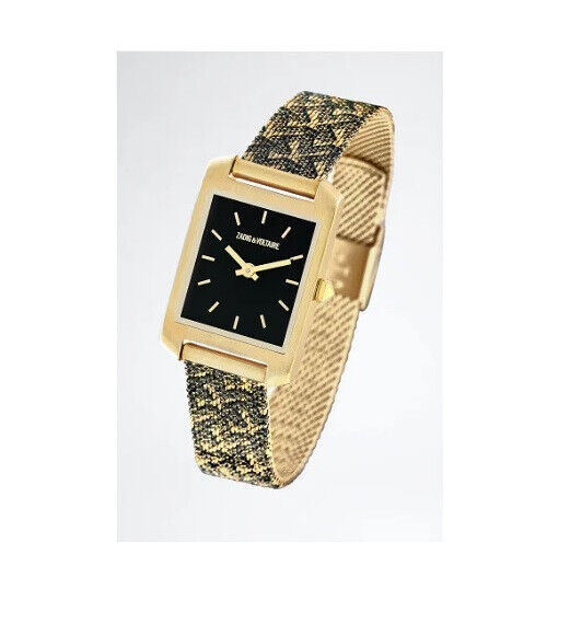 Zadig & Voltaire ZVT1118 Damen-Armbanduhr, Quarz, Analog Goldfarbend