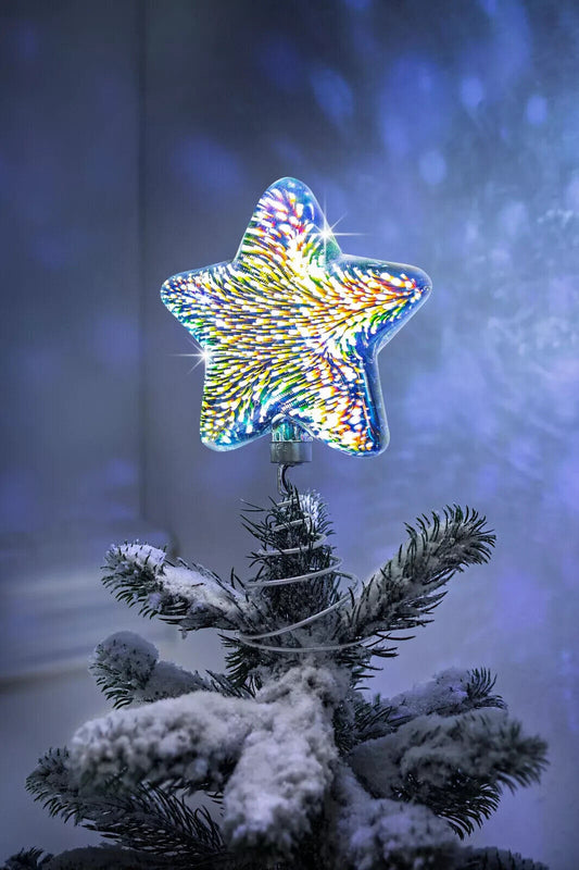 LED-Baumspitze "Emotion Star" LED Advent Deko Weihnachtsdeko Baumspitze Licht
