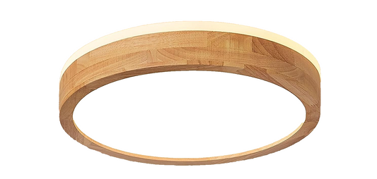 Baerolc LED Deckenleuchte Holz, Top 360° Glühen Φ30cm Holz Deckenlampe Schlafzim
