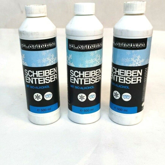 3 Flaschen Platinum Scheibenenteiser a. 500ml - NEU