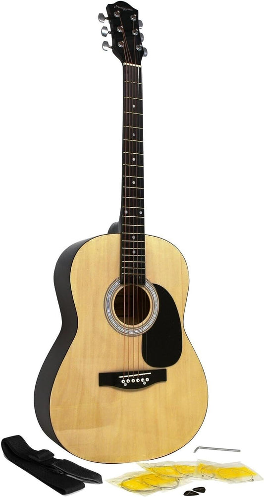 Martin Smith Akustikgitarre mit Gitarrensaiten, Gitarrenplektren & Gitarrengurt