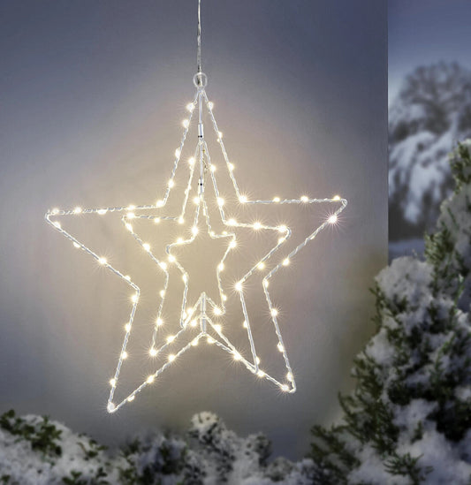 LED-Deko Stern-Mobile, 56 cm aus Metall Advent Deko Weihnachtsdeko Dekoration