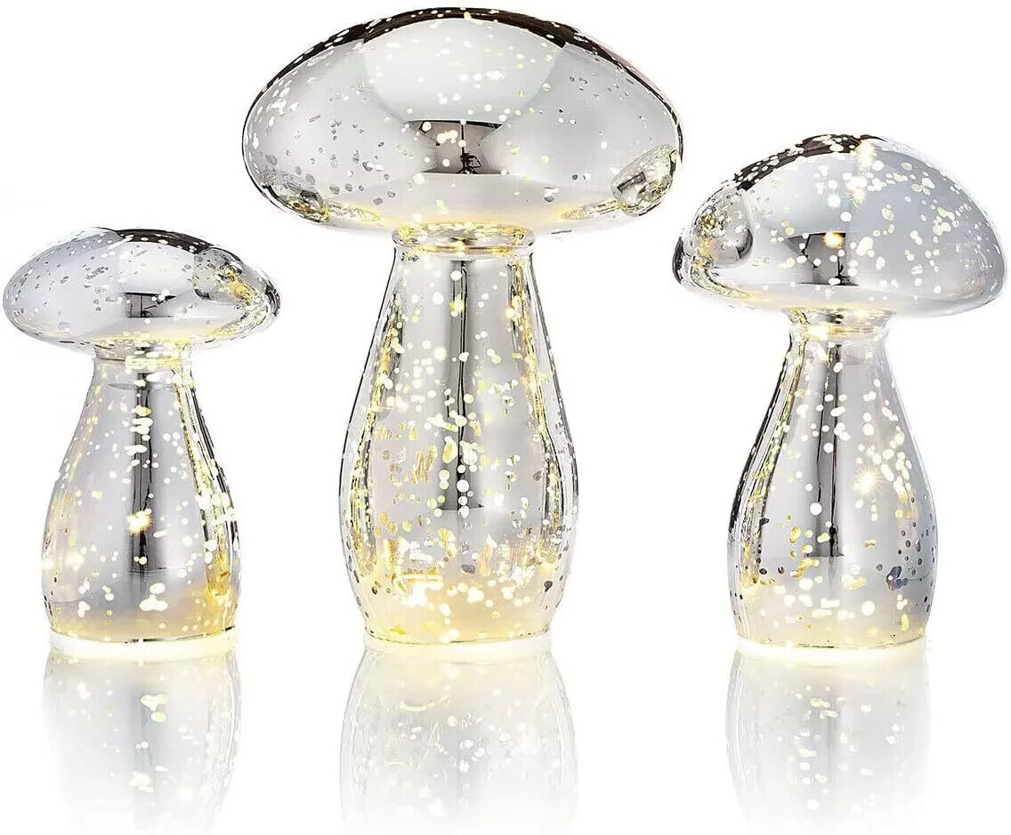 Pilze LED Stimmungsleuchte 3er Set bis ca. 22 cm hoch