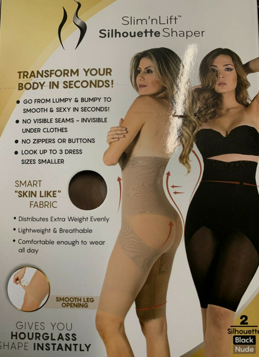 Slim 'n Lift Body Bum Silhouette Shaper  Nude Beige & Schwarz Small Größe XL