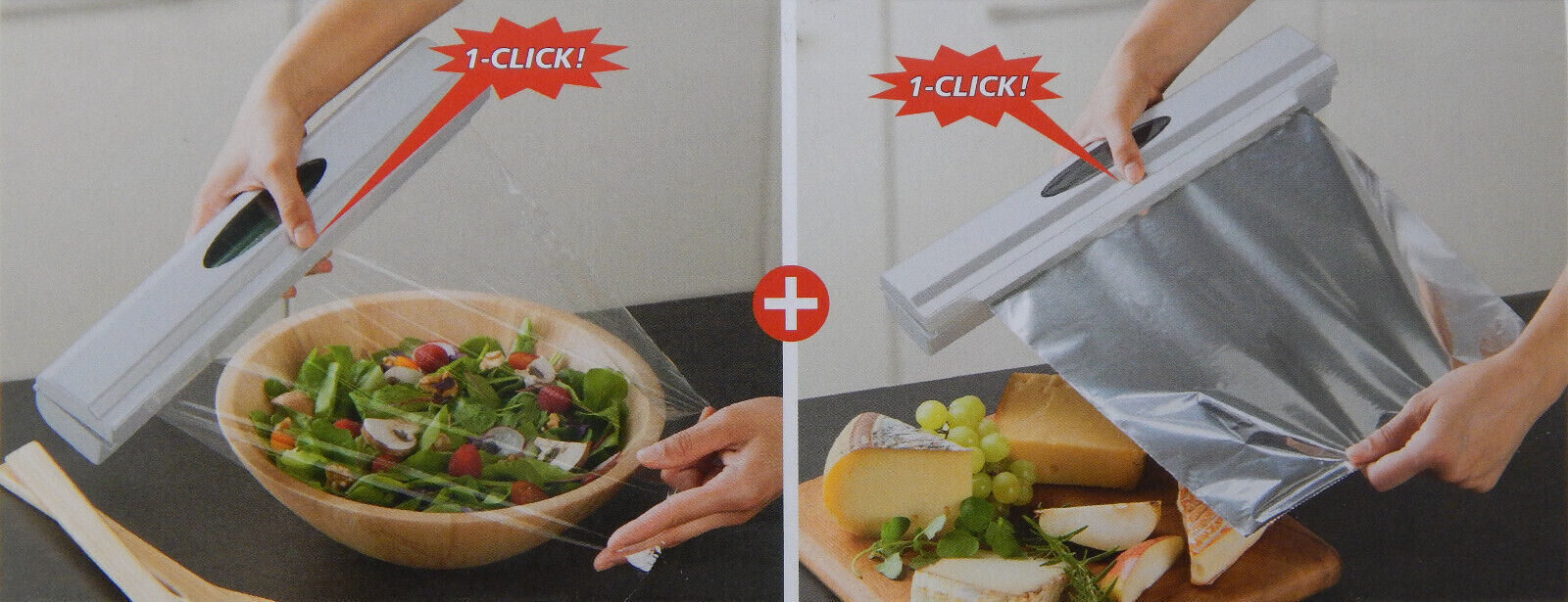 Folienspender Perfect-Cutter Frischhalte-Folie & Alufolie einfach abtrennen