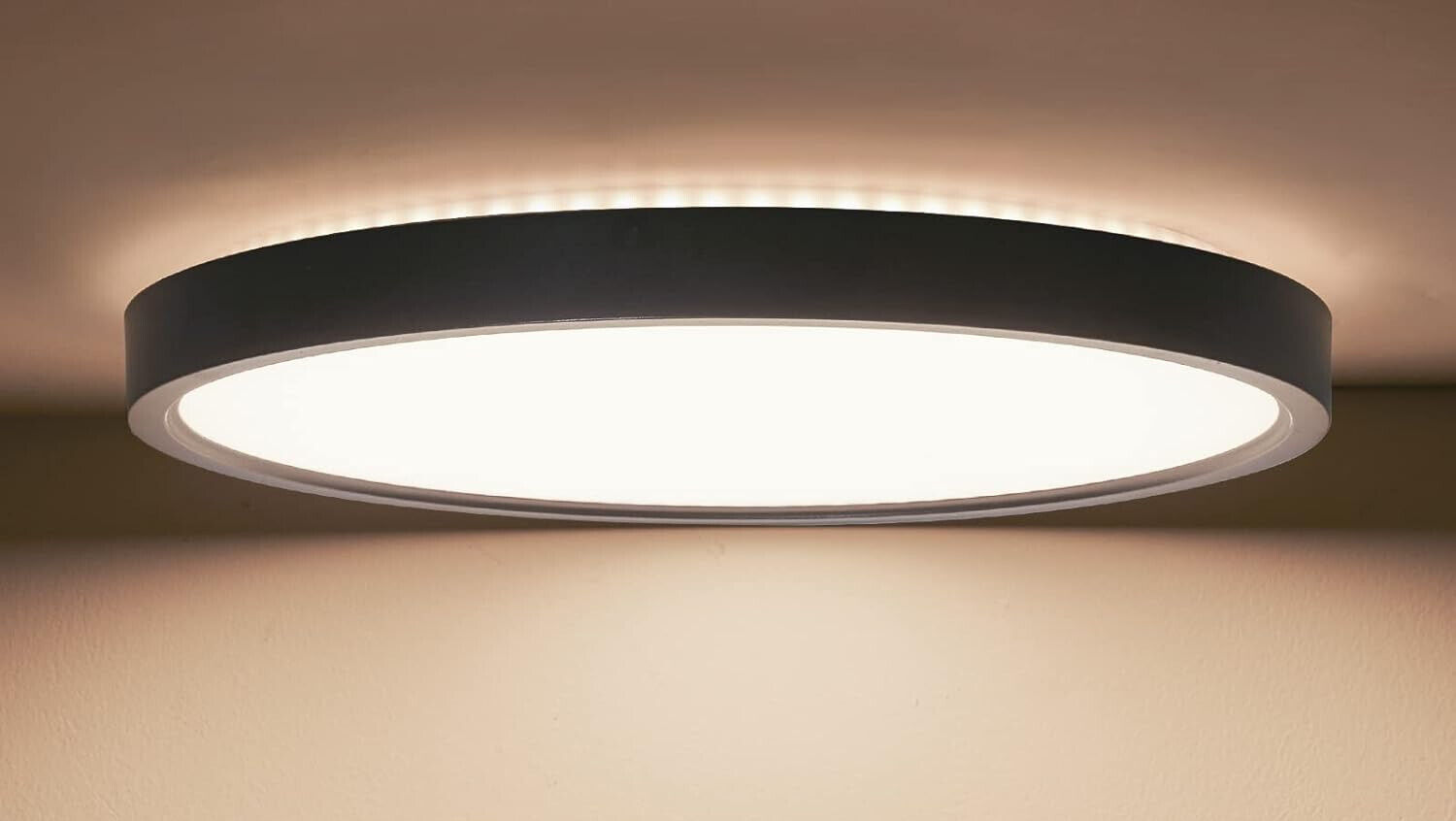 Anten 24W Dimmbar LED Deckenleuchte Schwarz | Hintergrundbeleuchtung Deckenlampe