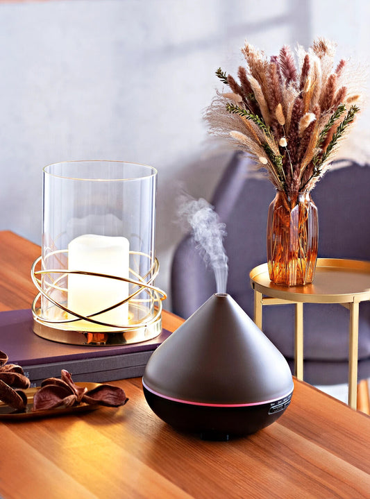 Luftbefeuchter Aroma Diffuser Taupe Stimmungslicht Mit Timer
