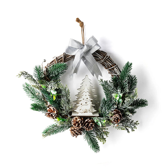 LED-Dekokranz "Winterwald" Wohnungsdeko Advent Deko Weihnachtsdeko Dekoration