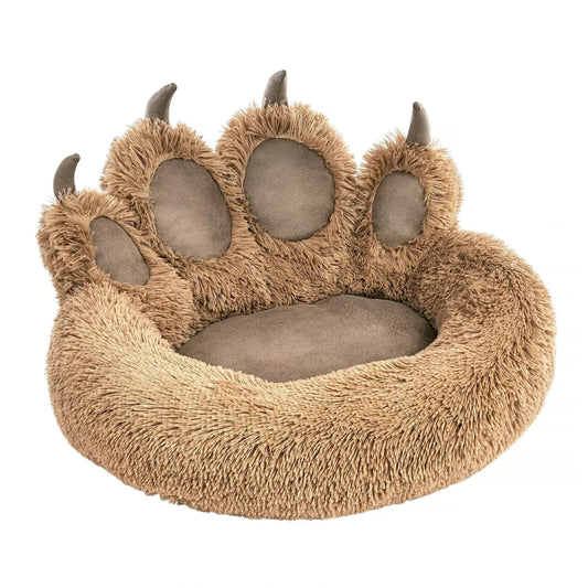 Haustierbett Pfote Körbchen Hunde Katzen 66 x 50 x 28 cm braun
