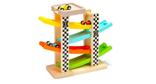 Die Holzspielzeugfabrik – Click Clack Rennstrecke mit *6* Autos – inklusive Park