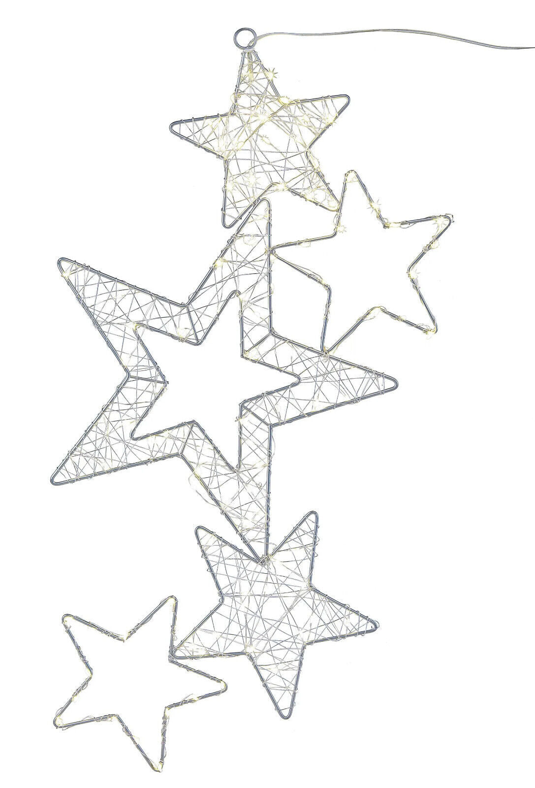 LED-Wanddeko "Stars" 100 LEDs Advent Metall Wand Deko Dekoration Weihnachten