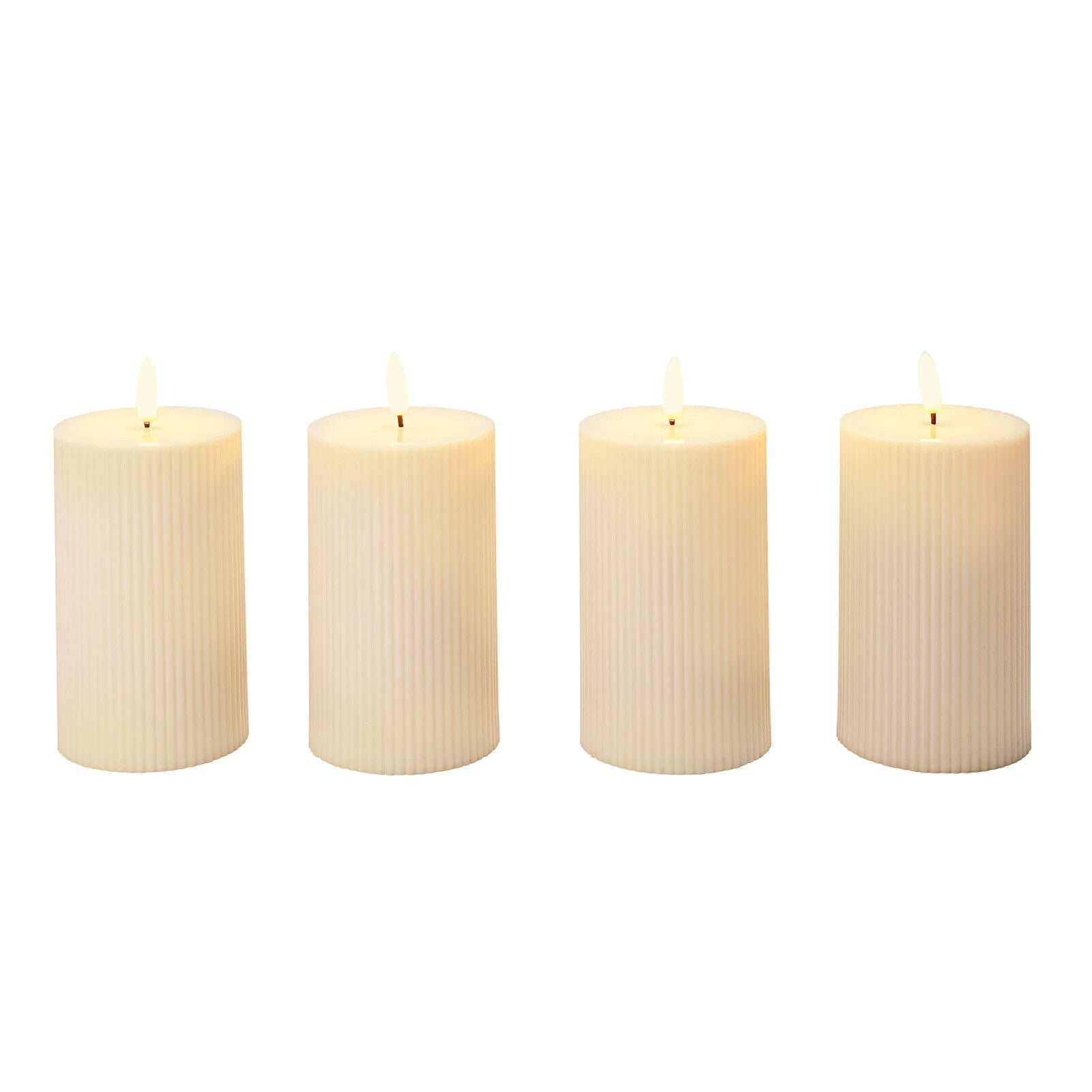 LED-Kerzen "Striscia" 4er-Set, (Farbe: elfenbein)