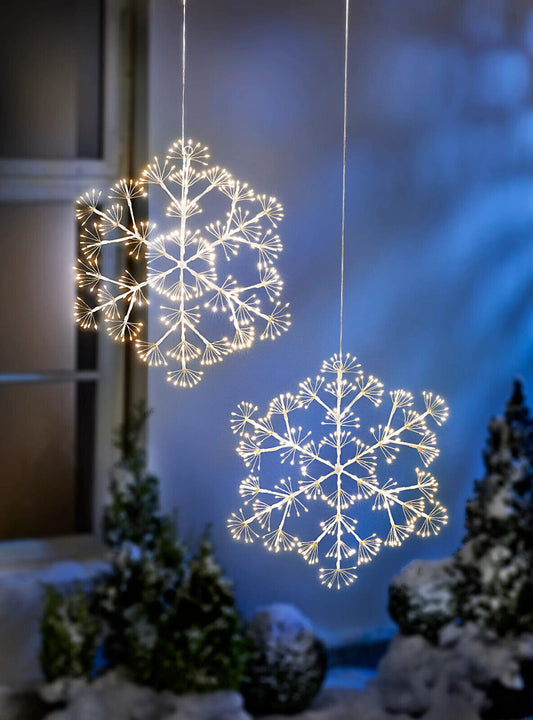 LED-Dekohänger "Schneeflocke" 2er-Set, 720 LEDs LED Advent Deko Weihnachten